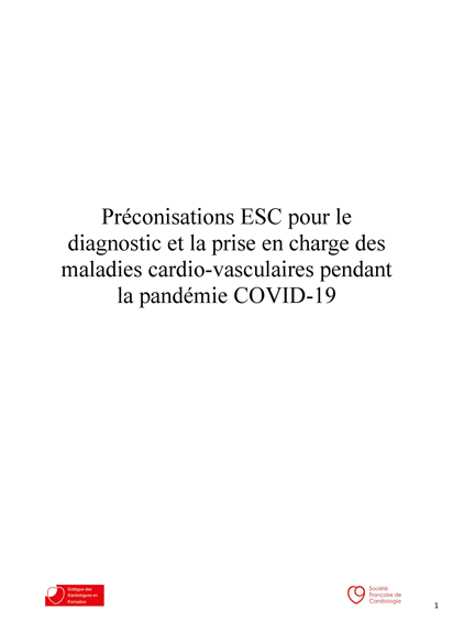 SFC - Préconisations ESC Covid-19
